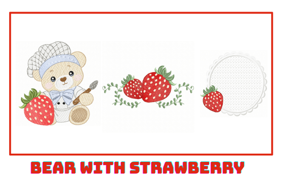 Bear with Strawberry Embroidery Design Review