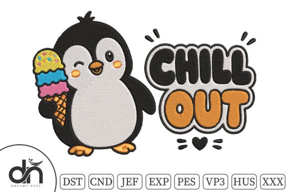 Chill out Penguin Ice Cream Embroidery Review