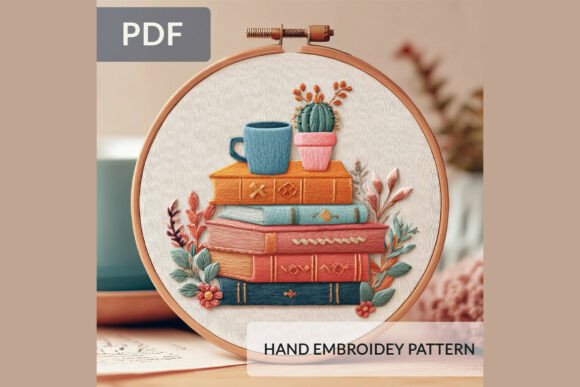Cozy Books Hand Embroidery Pattern PDF Review