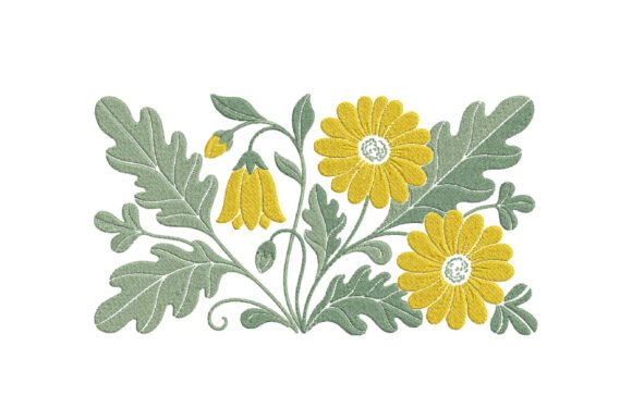 Embroidery Yellow Flower Design Review