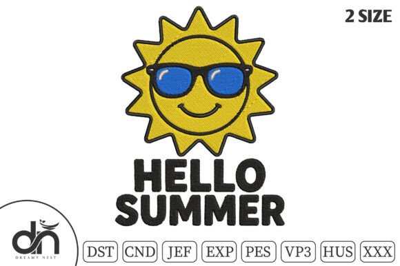 Hello Summer Cool Sun Embroidery Design Review