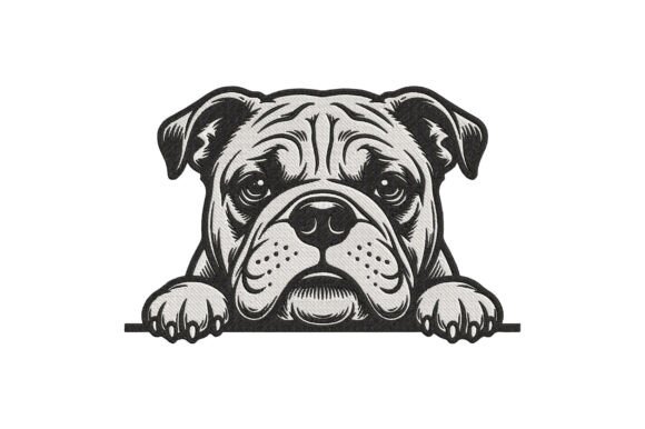 Peeking Bulldog Embroidery Design Review