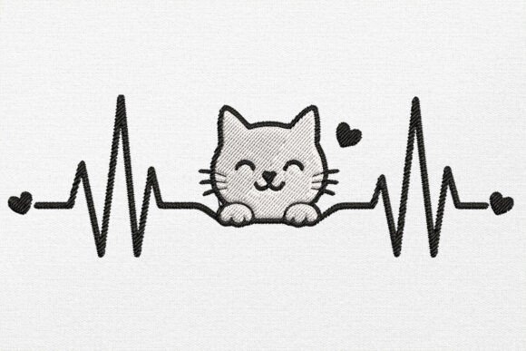 Smiling Cat Heartbeat Embroidery Review