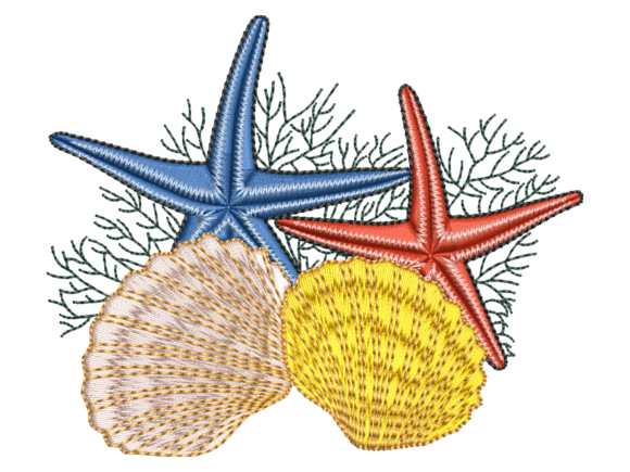 Starfish Seashell Embroidery Review for Apparel